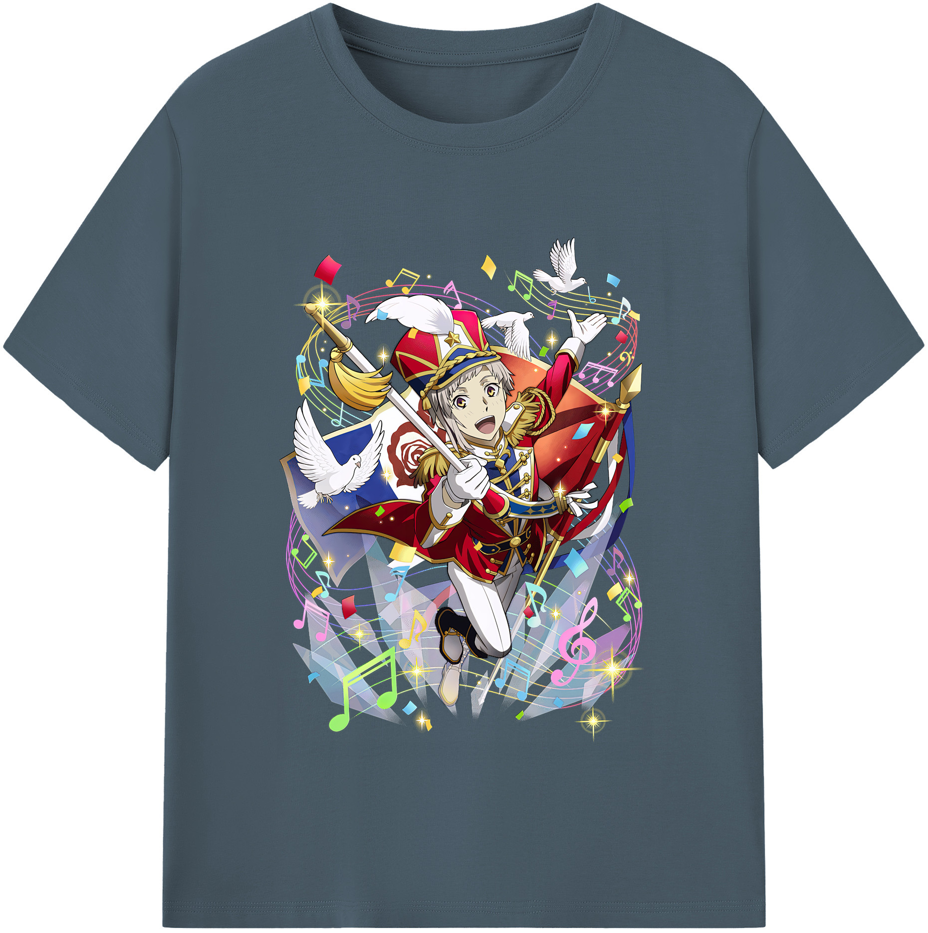 （画像用） 文豪ストレイドッグス Bungo Stray Dogs 綿100％半袖Tシャツ（フロントプリント）